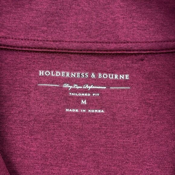 Holderness & Bourne Sweater Men's Medium Red Blue The Brady Stretch Golf - Picture 3 of 8
